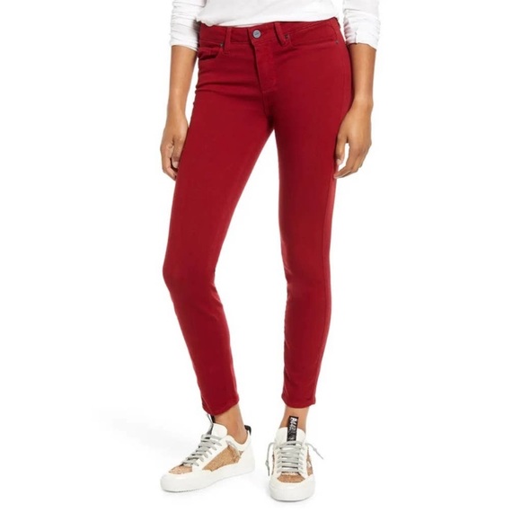 PAIGE Verdugo Ankle Jeans in Maroon Rose (Red) Sz 26 with MEASUREMENTS! - Picture 14 of 14
